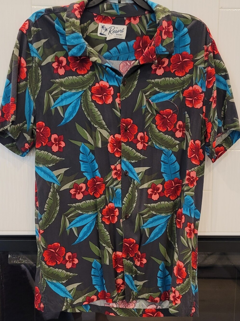 Mens Aeropostale Tropical Hawaiian Resort Shirt – M